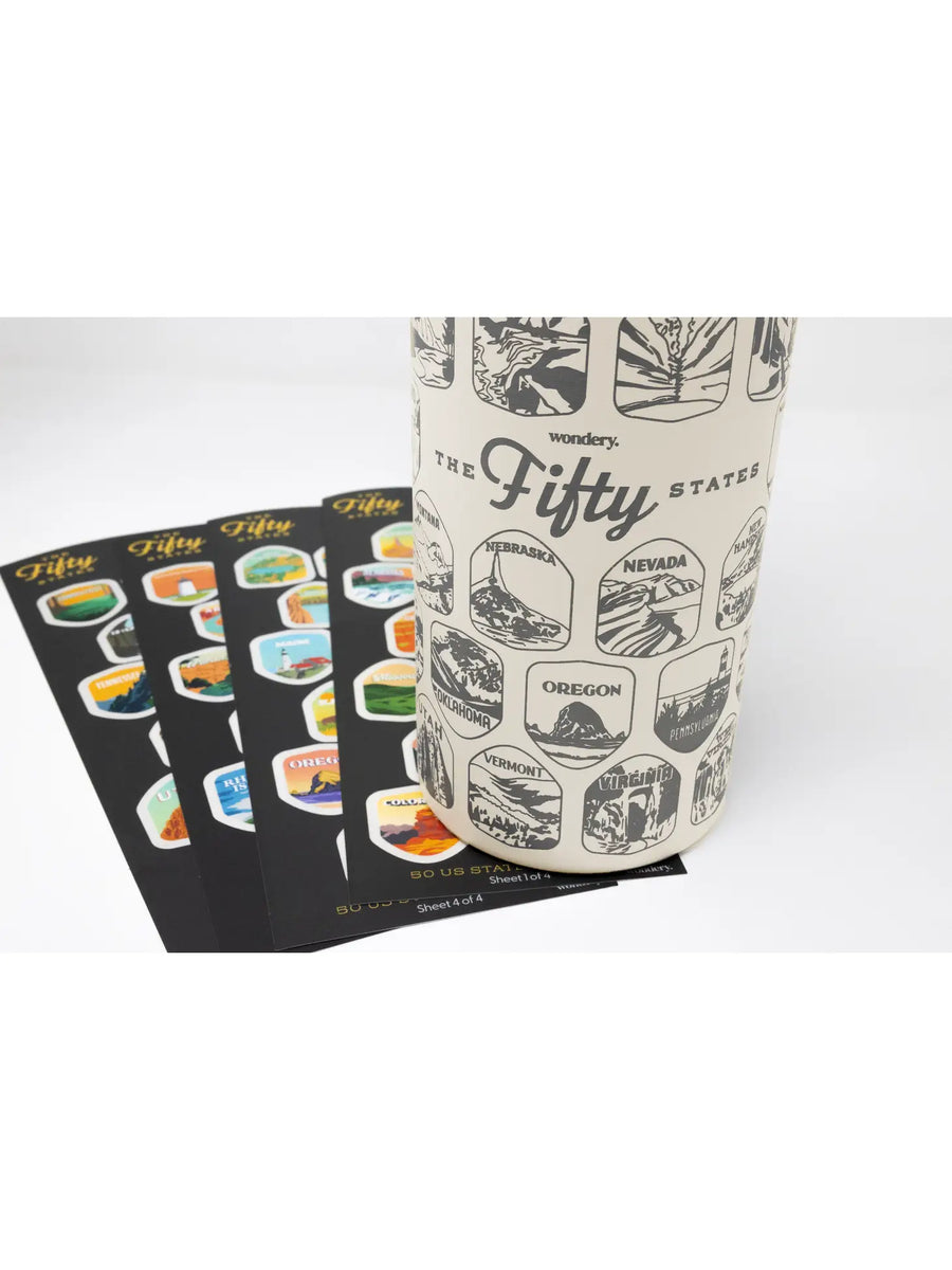 Fifty States Bucket List Water Bottle US Park Pass