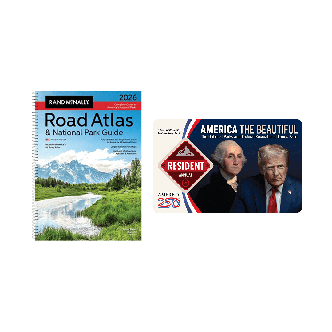 The Adventurer Bundle: Rand McNally Road Atlas + Park Pass - US Park Pass