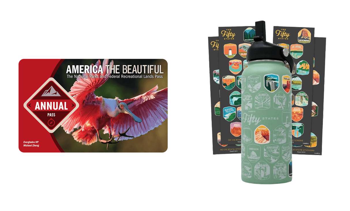 Explore America: Fifty States Water Bottle Bundle - US Park Pass