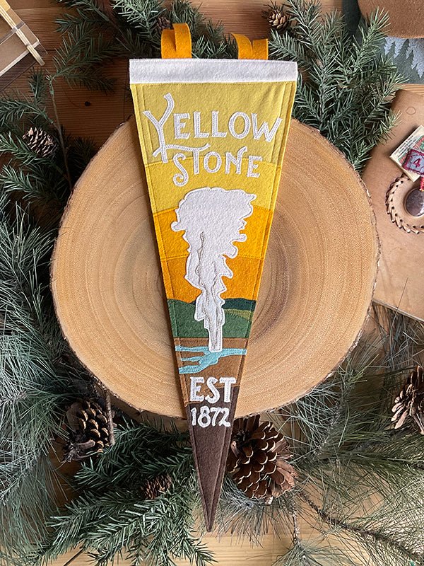 Yellowstone Old Faithful Pennant - US Park Pass
