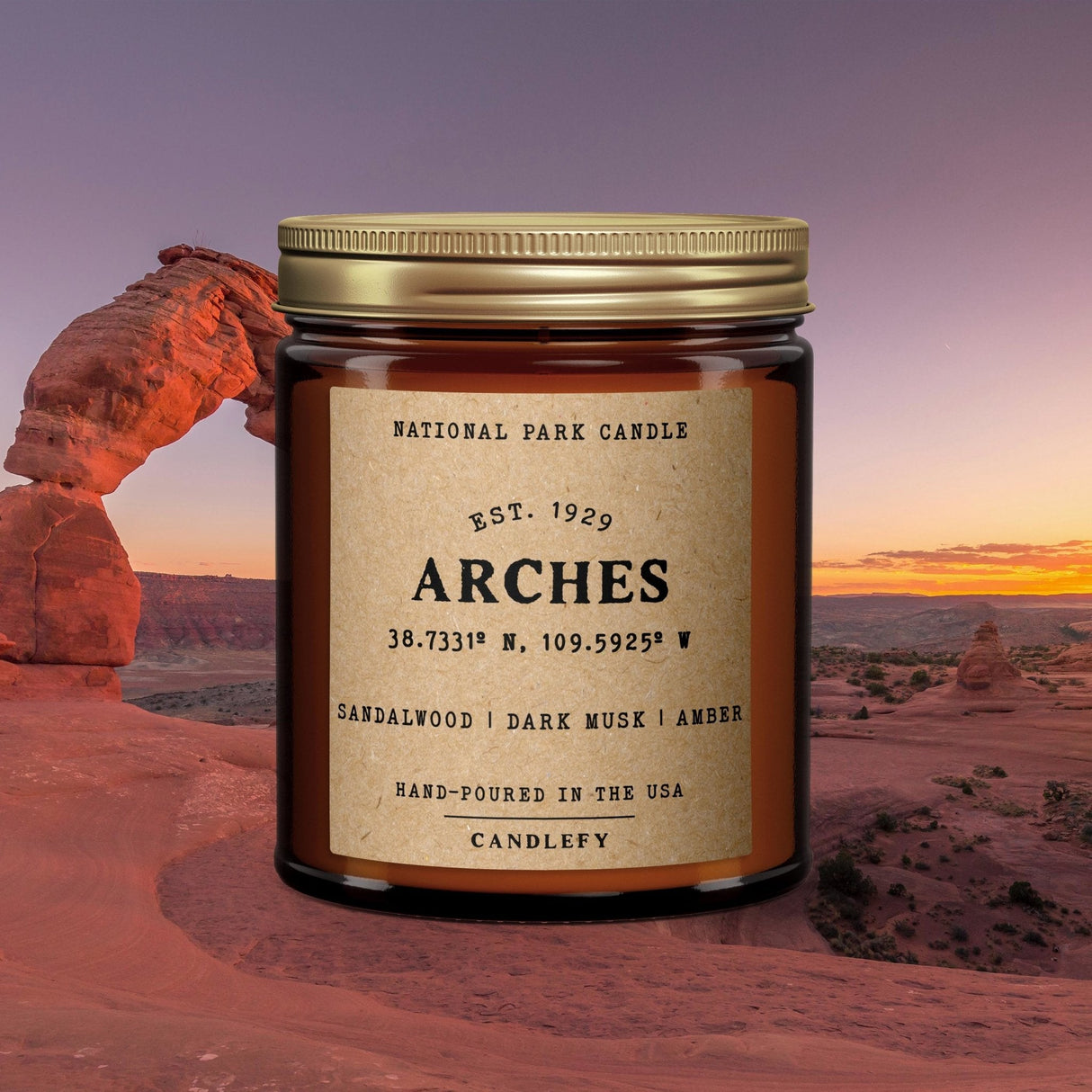 Arches National Park Candle - US Park Pass