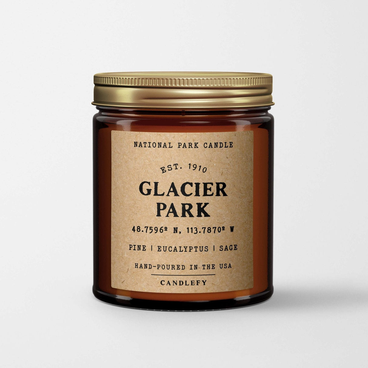 Glacier National Park Candle - US Park Pass