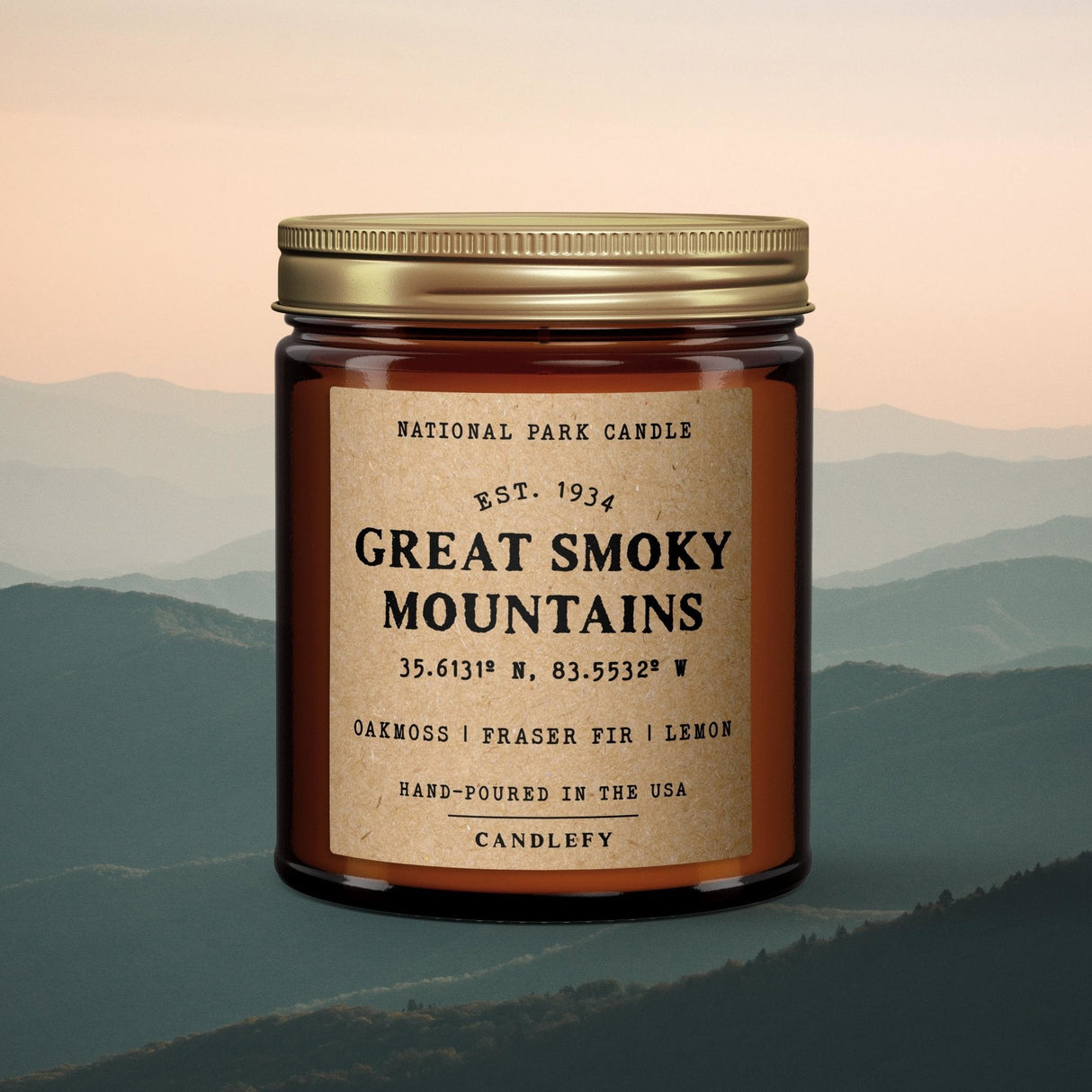 Great Smoky Mountains National Park Candle - US Park Pass