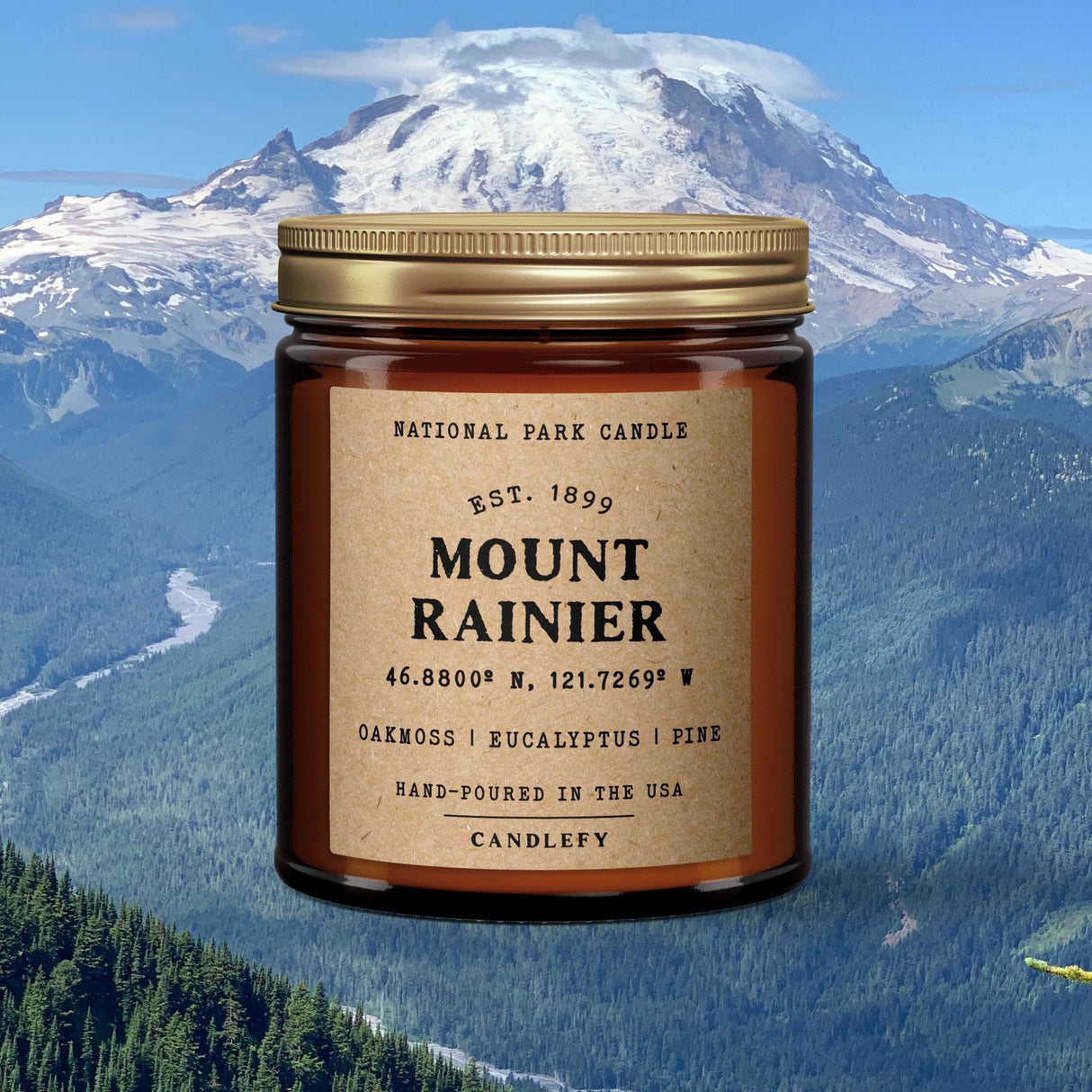 Mount Rainier National Park Candle - US Park Pass