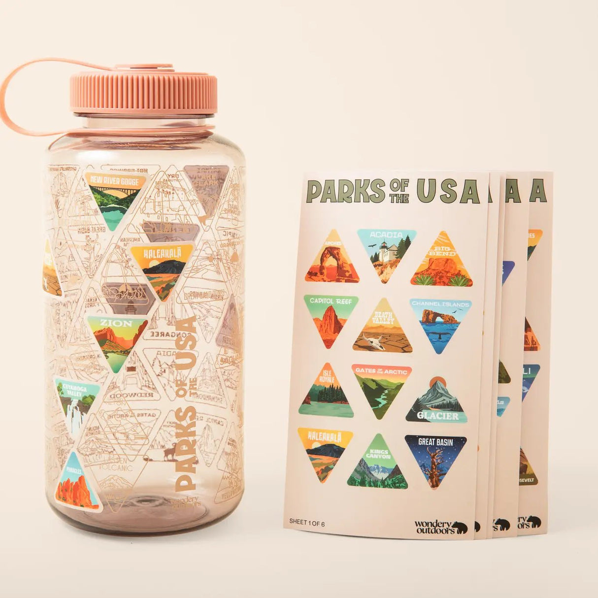 Parks of the USA Adventure Bucket List Bottle 32oz - US Park Pass