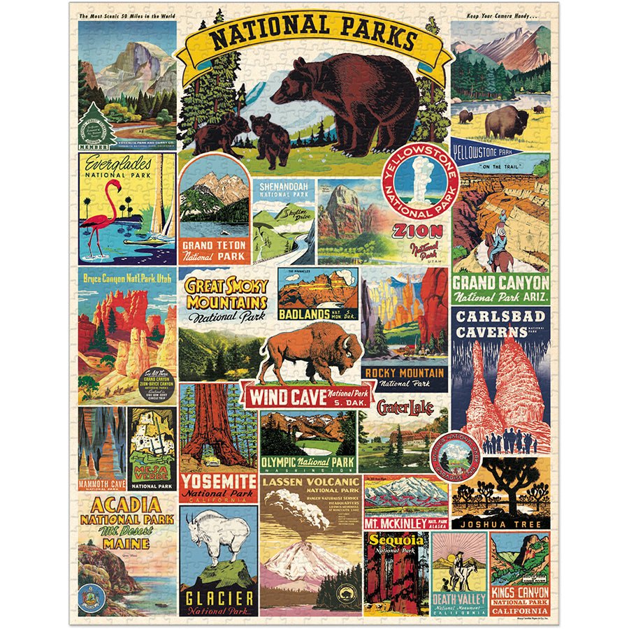 National Parks 1,000 Piece Puzzle - US Park Pass