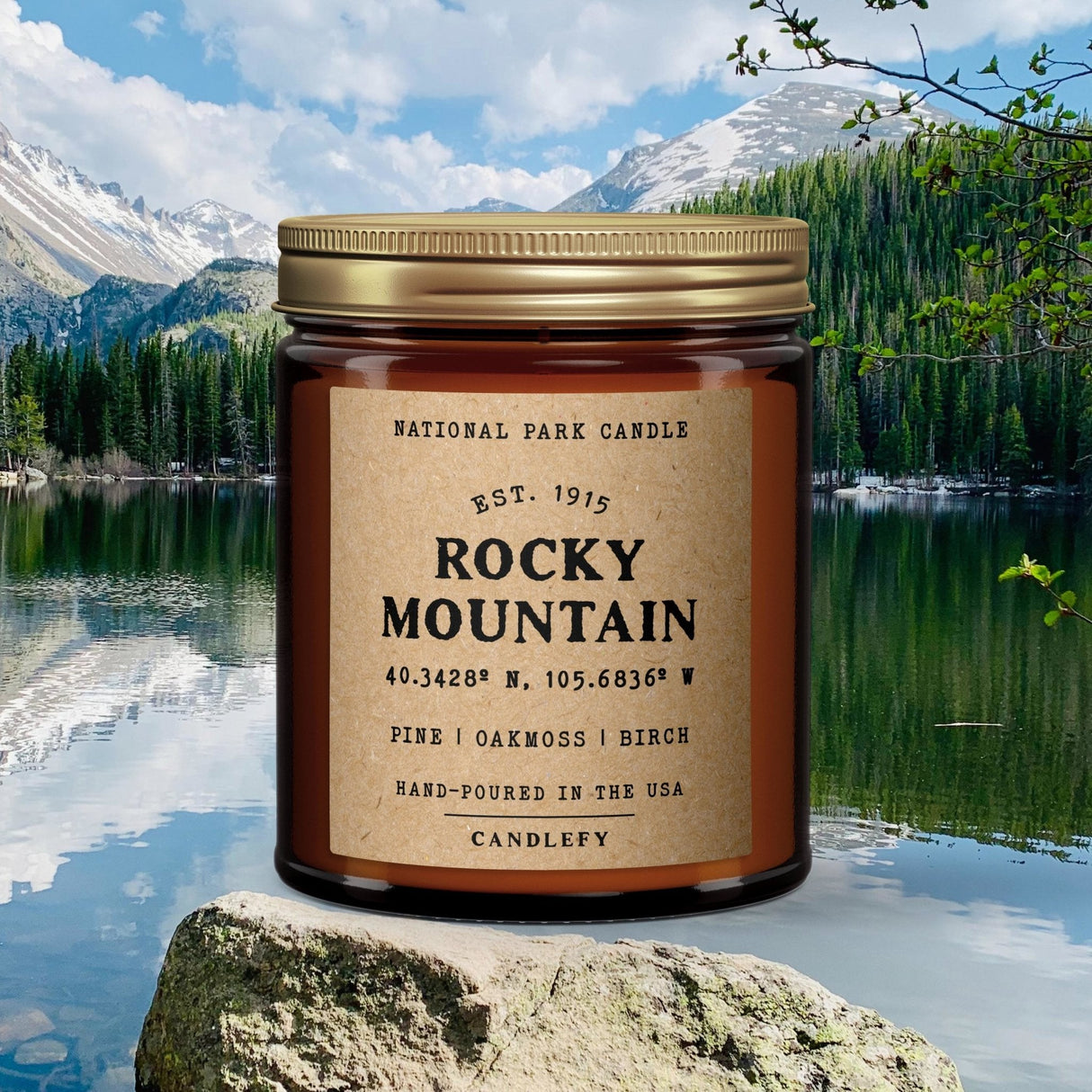 Rocky Mountains National Park Candle - US Park Pass