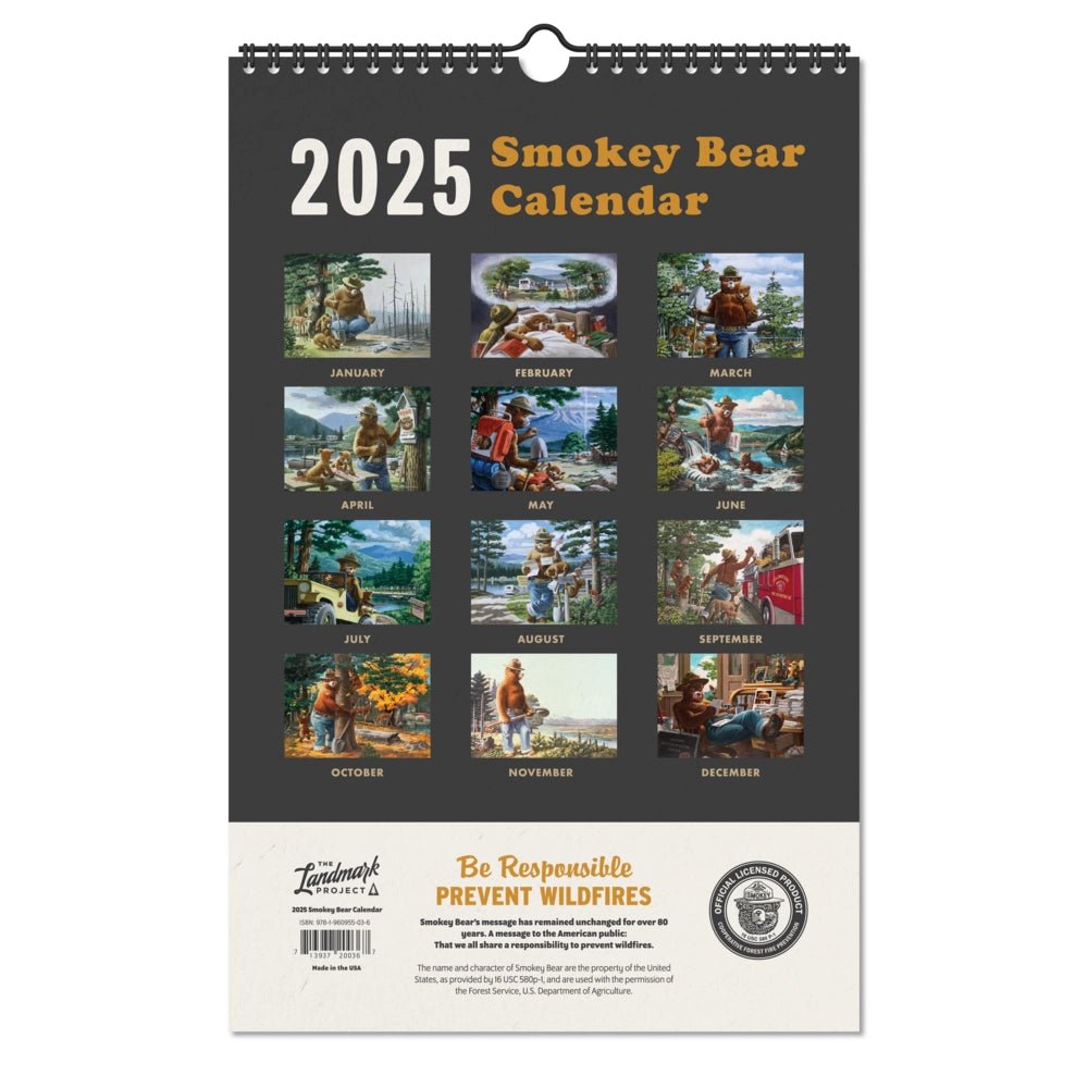 Smokey Bear Calendar 2025 - US Park Pass
