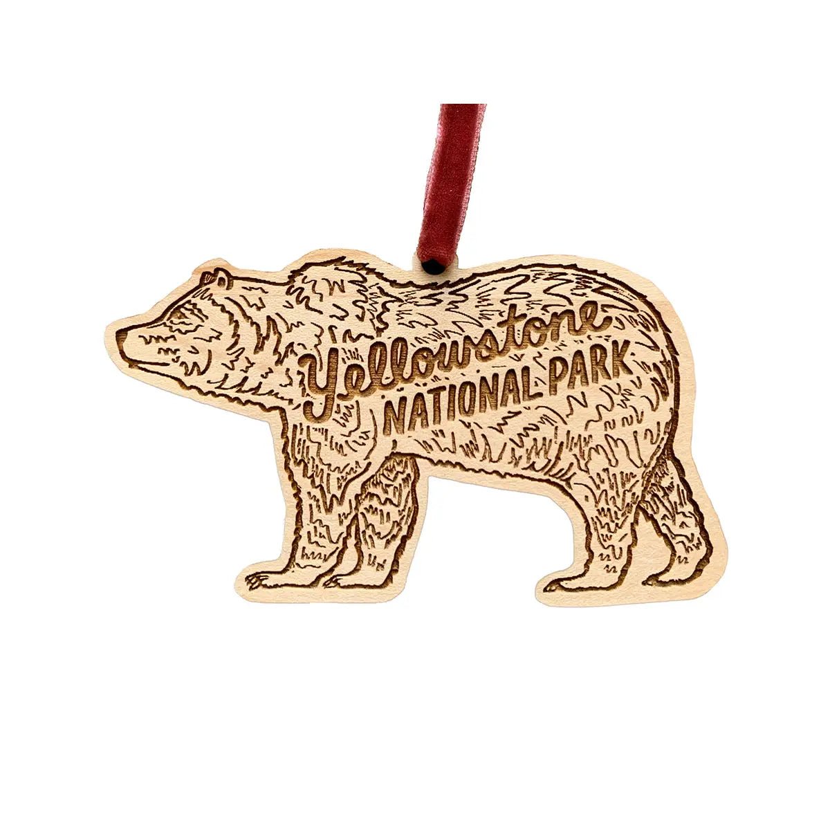 Yellowstone Grizzly Bear Ornament - US Park Pass