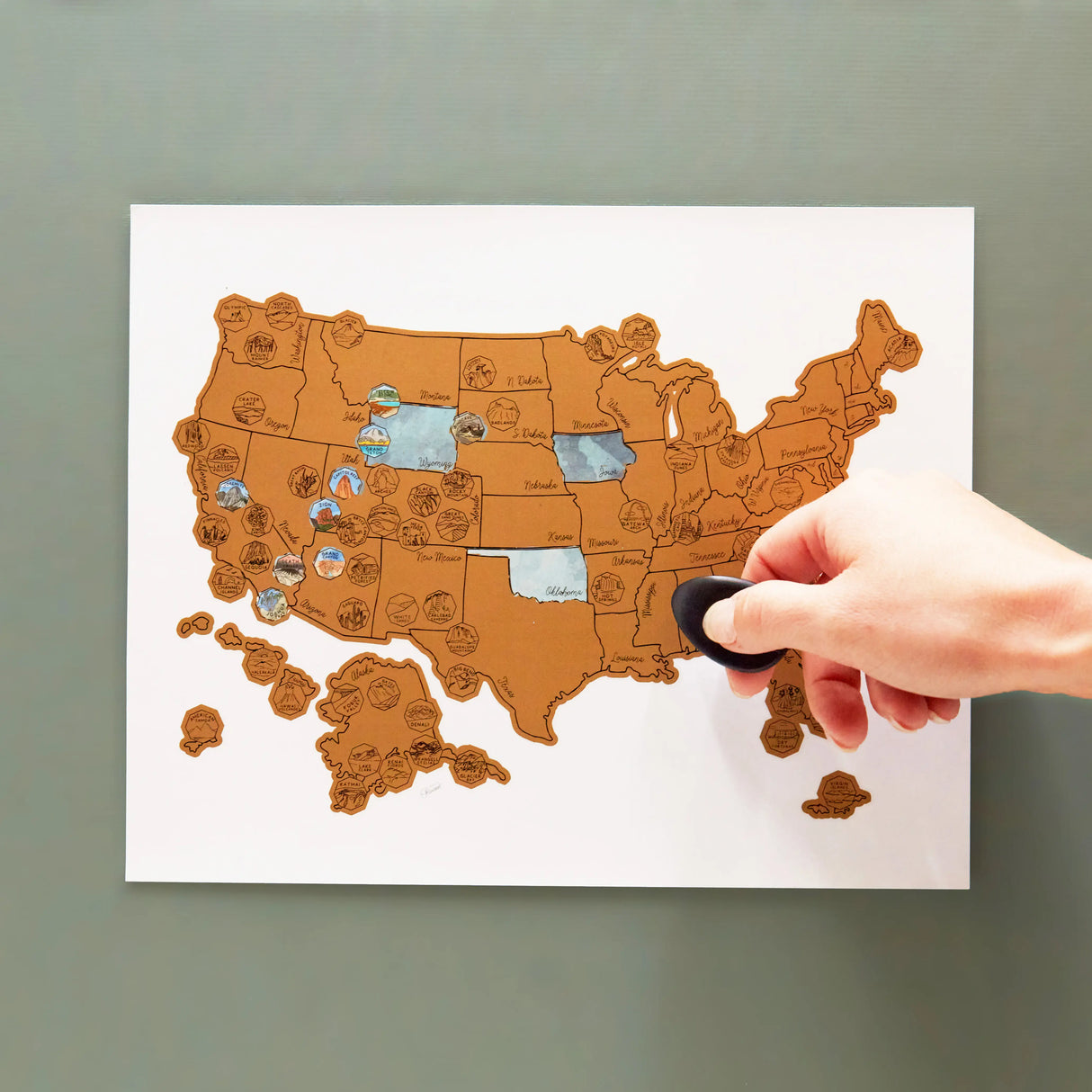 National Parks "Scratch Your Travels" Map - All 63 Parks - US Park Pass