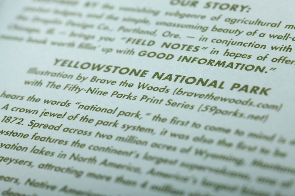Field Notes - National Park Series - US Park Pass