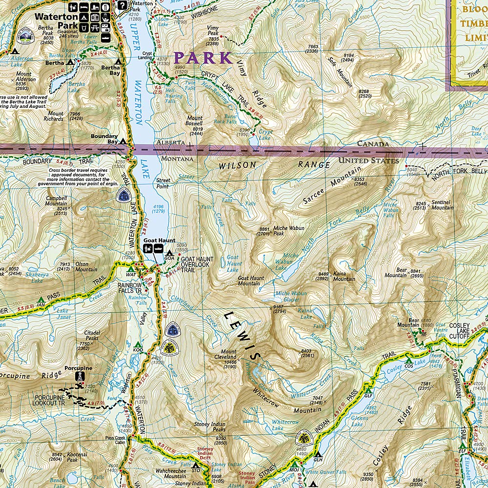 Glacier and Waterton Lakes National Parks [Map Pack Bundle - US Park Pass