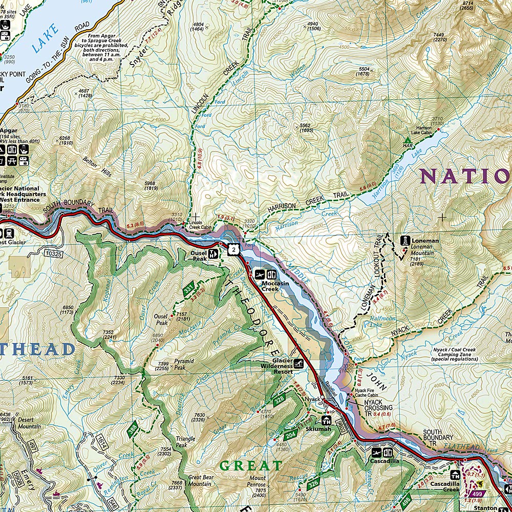 Glacier and Waterton Lakes National Parks [Map Pack Bundle - US Park Pass