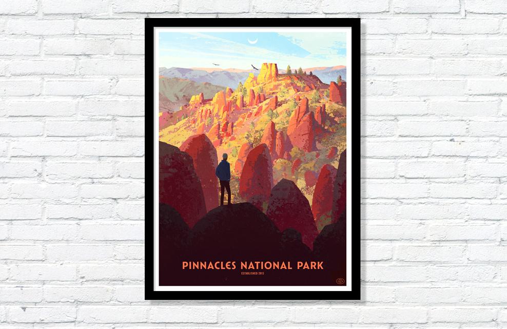 Pinnacles National Park Poster - 18" x 24" - US Park Pass
