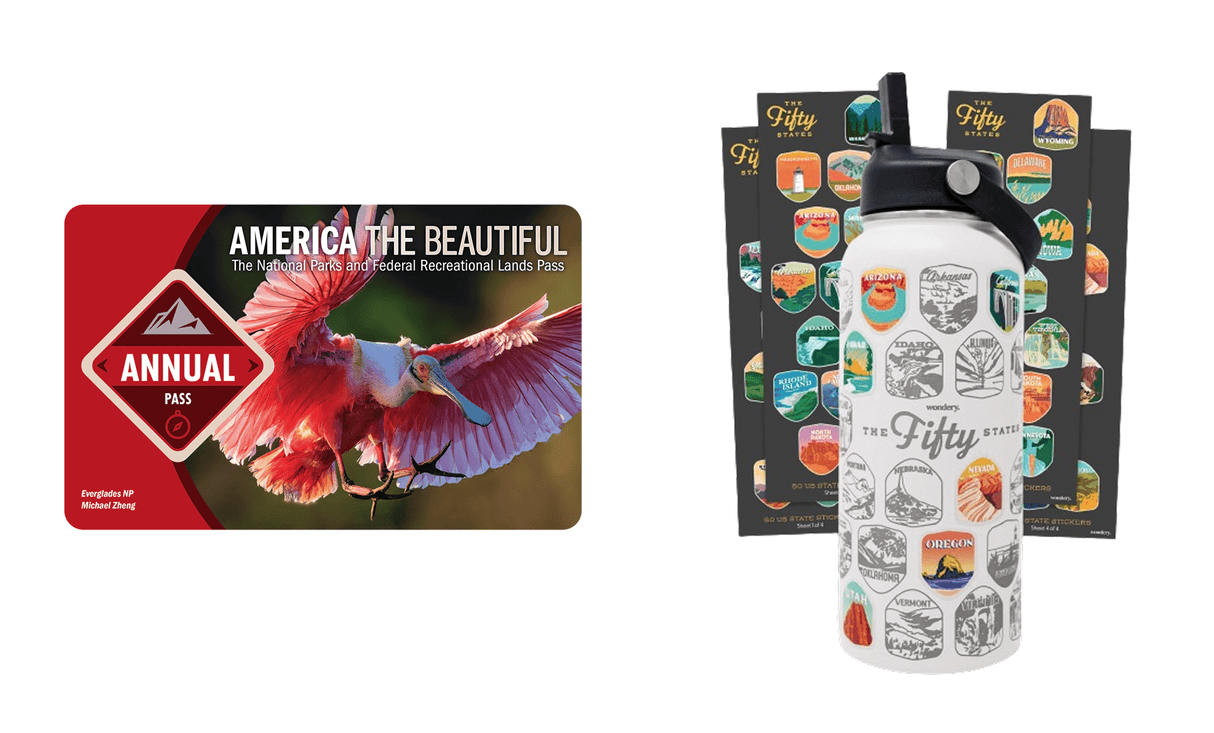 Explore America: Fifty States Water Bottle Bundle - US Park Pass