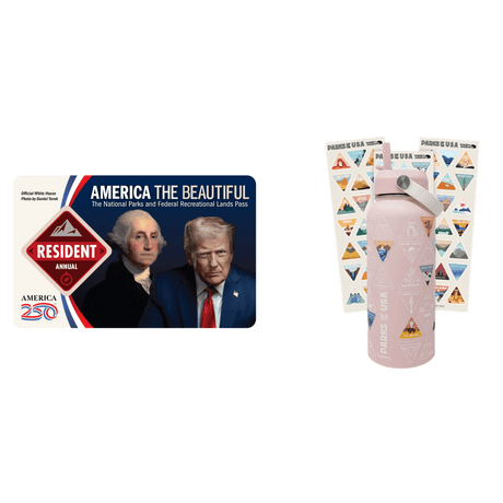 Better Together: National Park Pass + Bucket List Water Bottle Bundle - US Park Pass