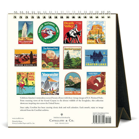National Parks Desk Calendar - US Park Pass