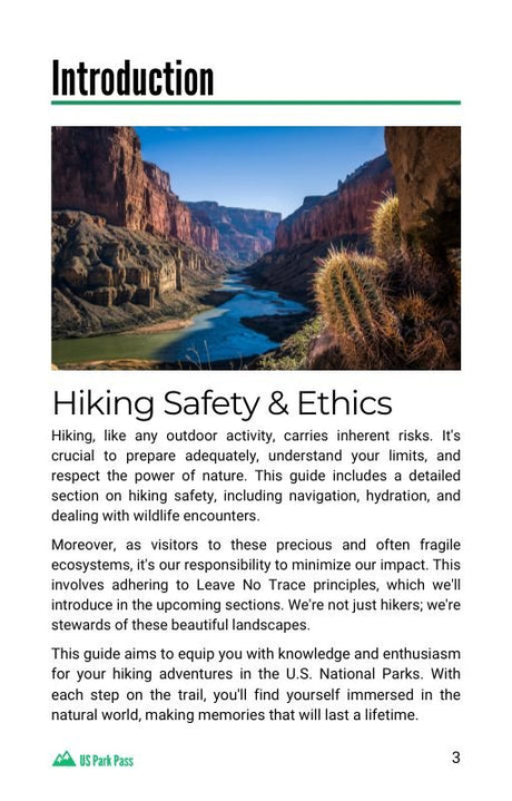 Digital Guide - The Ultimate Explorer's Guide: Hiking the Top 5 U.S. National Parks - US Park Pass