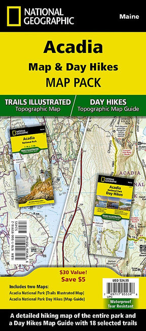 Acadia National Day Hikes & National Park [Map Pack Bundle] - US Park Pass