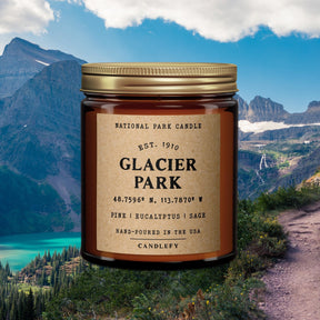 Glacier National Park Candle - US Park Pass