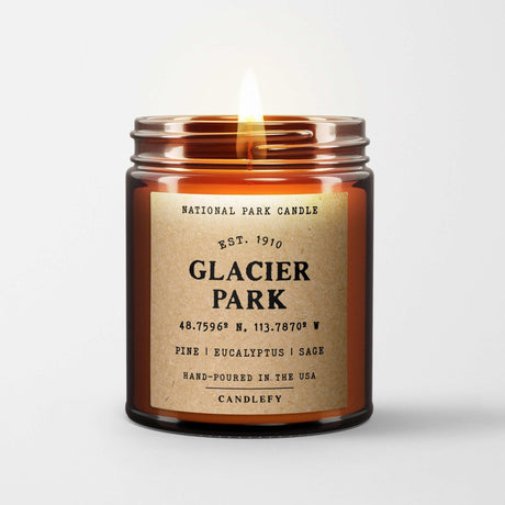 Glacier National Park Candle - US Park Pass