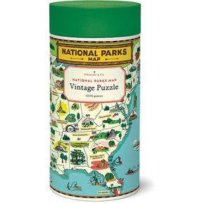 National Parks Map 1,000 Piece Puzzle - US Park Pass