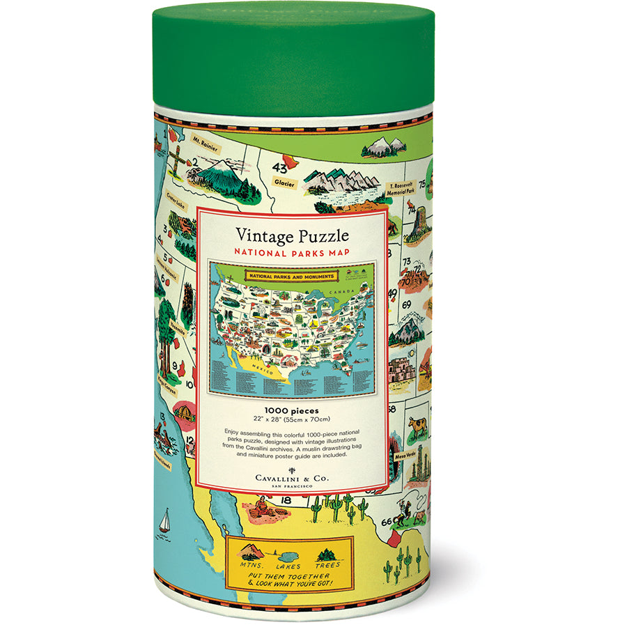 National Parks Map 1,000 Piece Puzzle