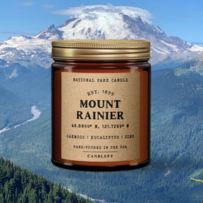 Mount Rainier National Park Candle - US Park Pass