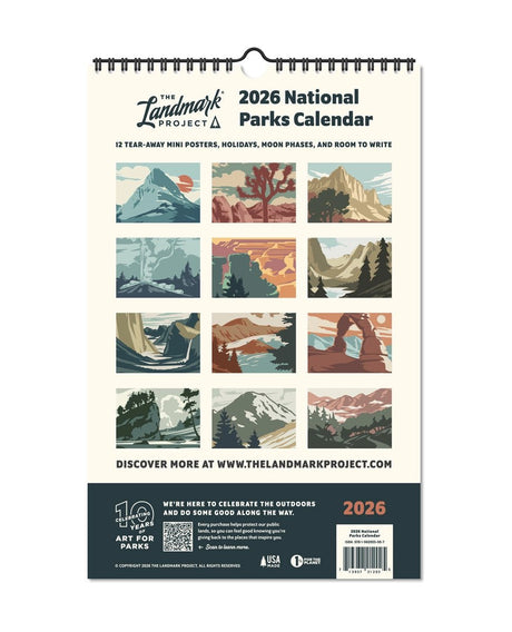 2026 National park Calendar - US Park Pass
