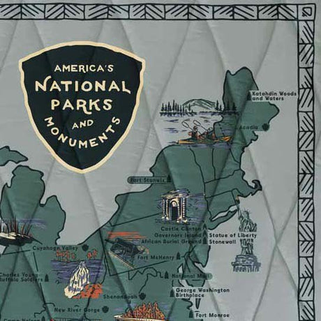 Puffer Blanket: National Park and Monuments Map - US Park Pass