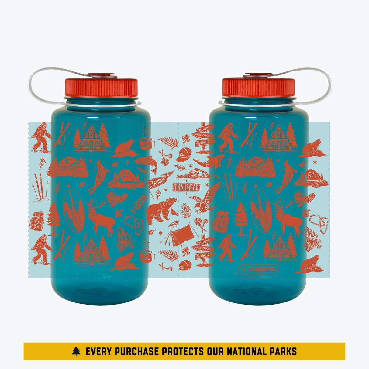 Pacific Northwest Patterns Nalgene Water Bottle