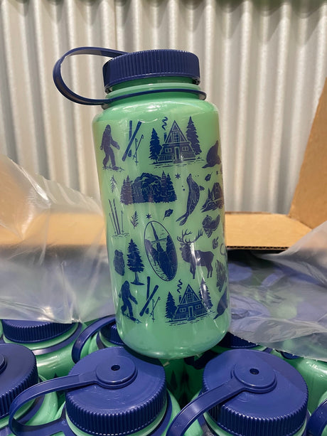 Pacific Northwest Patterns Nalgene Water Bottle - US Park Pass