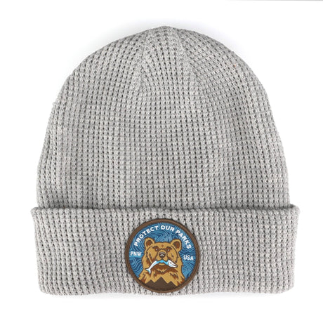 Protect Our Parks Bear Recycled Waffle Beanie - US Park Pass