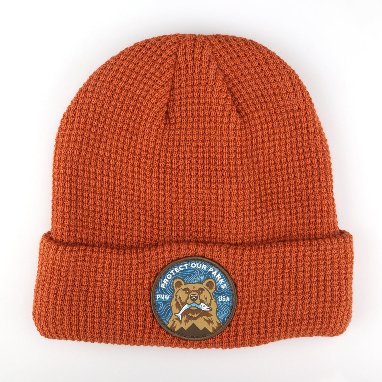 Protect Our Parks Bear Recycled Waffle Beanie