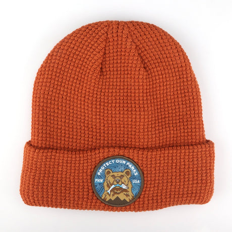 Protect Our Parks Bear Recycled Waffle Beanie - US Park Pass