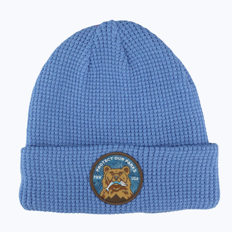 Protect Our Parks Bear Recycled Waffle Beanie