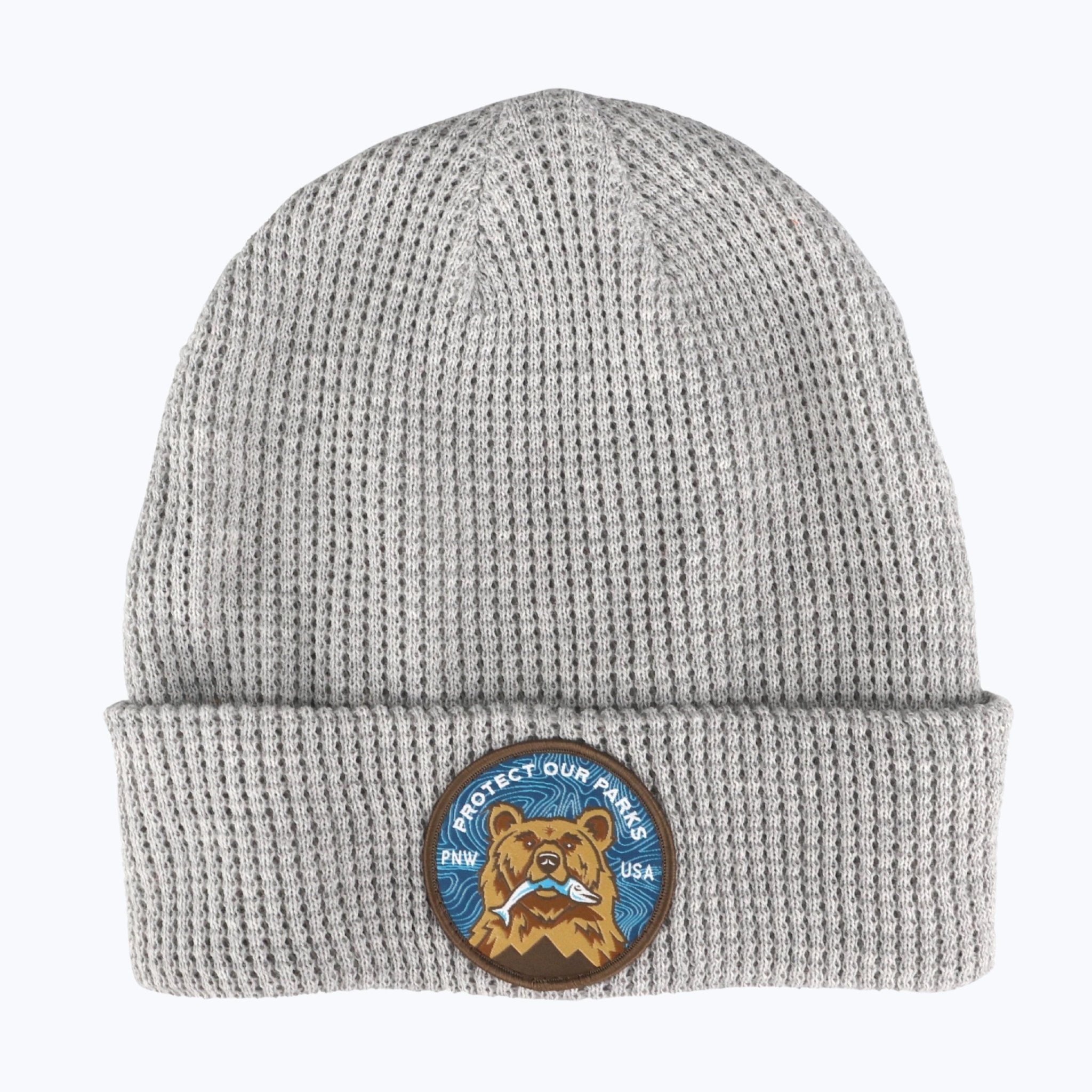 Protect Our Parks Bear Recycled Waffle Beanie – US Park Pass