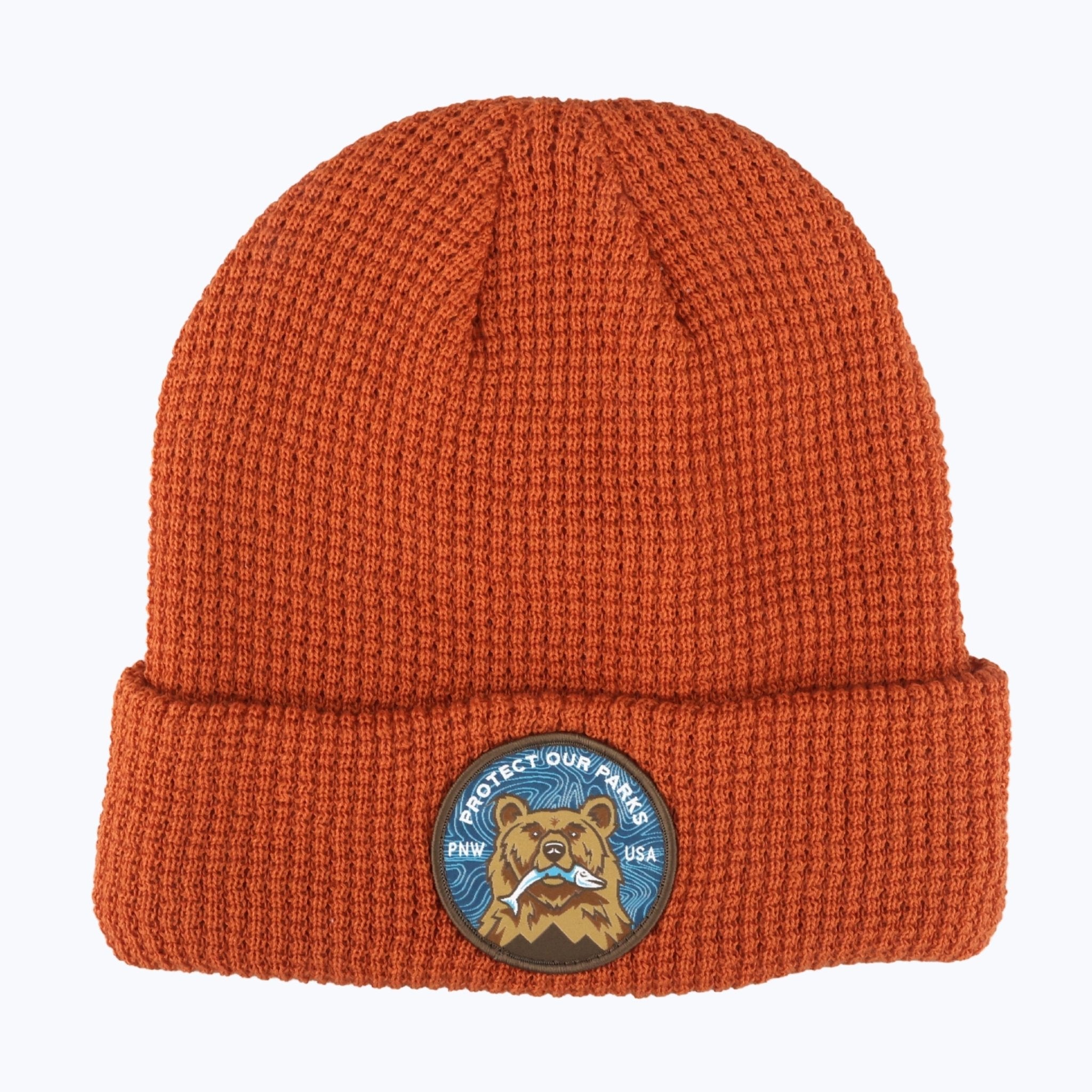 Protect Our Parks Bear Recycled Waffle Beanie – US Park Pass