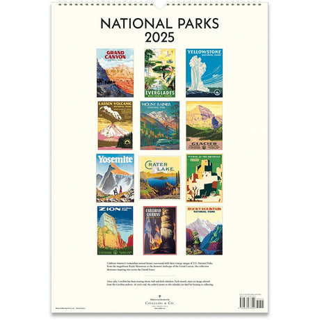 National Parks Wall Calendar - US Park Pass