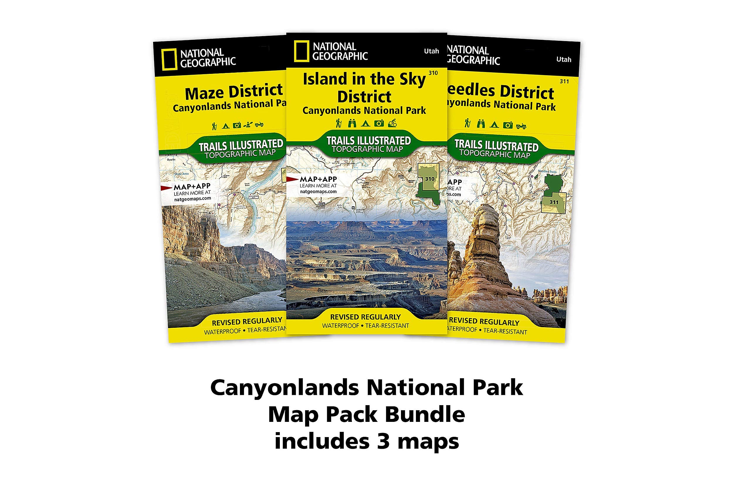 Canyonlands National Park Elevation Map - buy Canvas