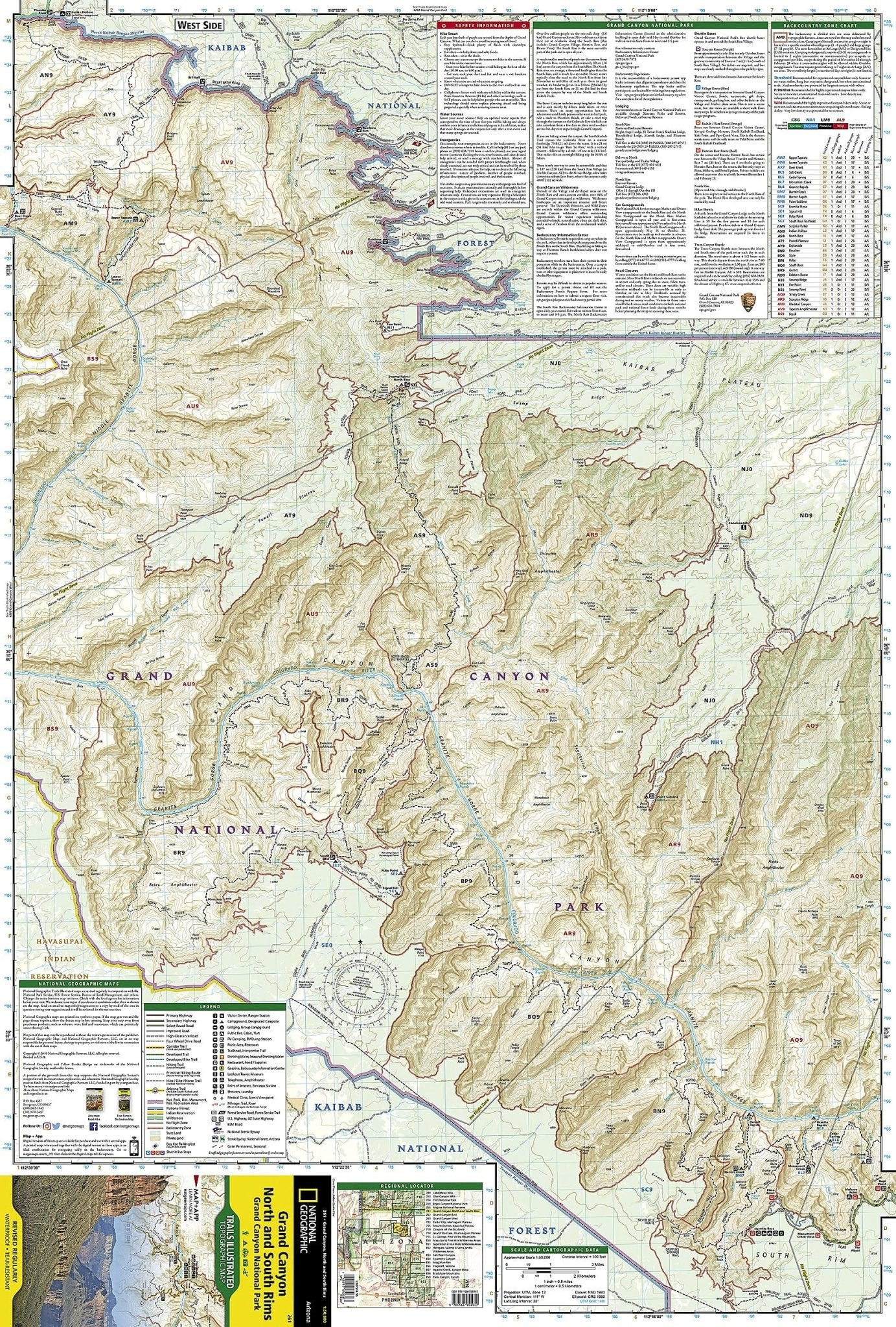 Grand Canyon National Park Map - GRANDCANYON3 