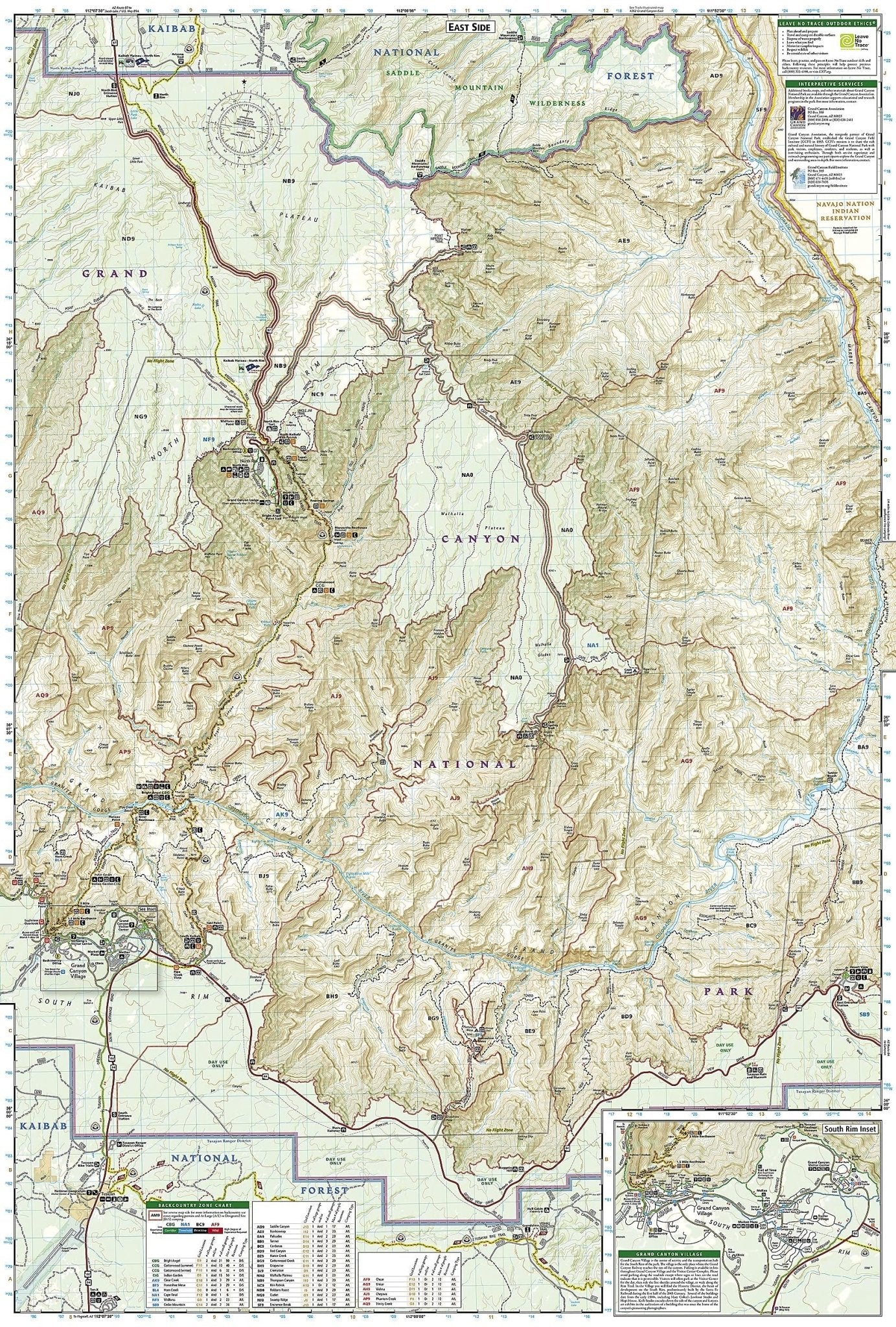 Grand Canyon National Park Map - GRANDCANYON5 