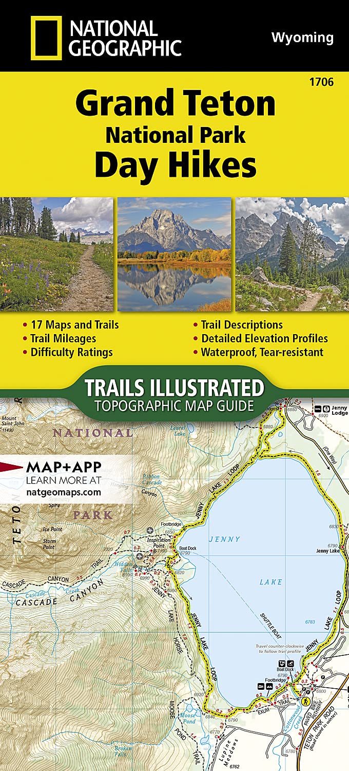 Grand Teton Day Hikes & National Park Map [Map Pack Bundle]