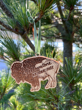 Yellowstone Bison Ornament - US Park Pass