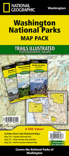 Washington National Parks Map Pack Bundle