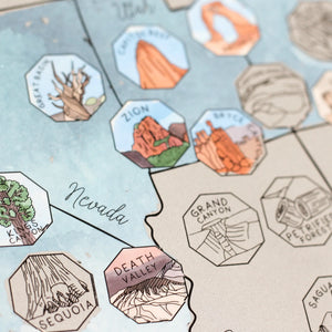 National Parks "Scratch Your Travels" Map - All 63 Parks