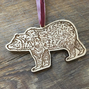 Grizzly Bear Ornament - US Park Pass